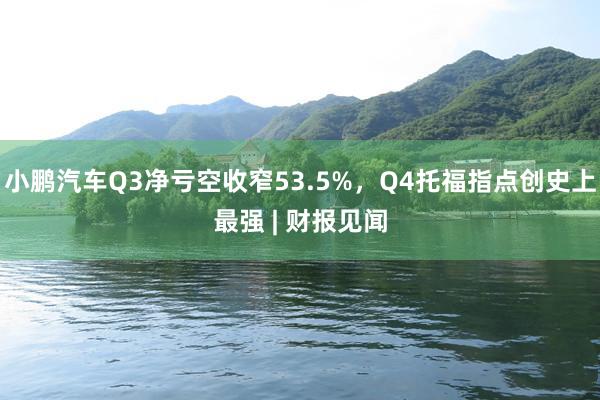 小鹏汽车Q3净亏空收窄53.5%，Q4托福指点创史上最强 | 财报见闻