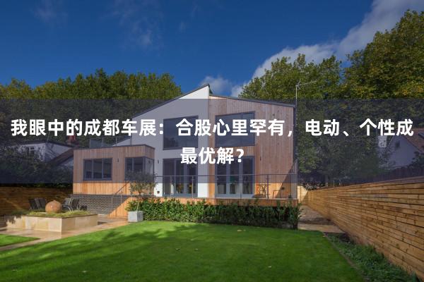 我眼中的成都车展：合股心里罕有，电动、个性成最优解？