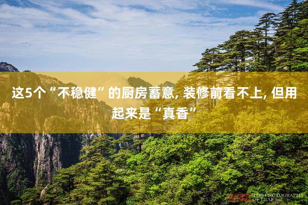这5个“不稳健”的厨房蓄意, 装修前看不上, 但用起来是“真香”